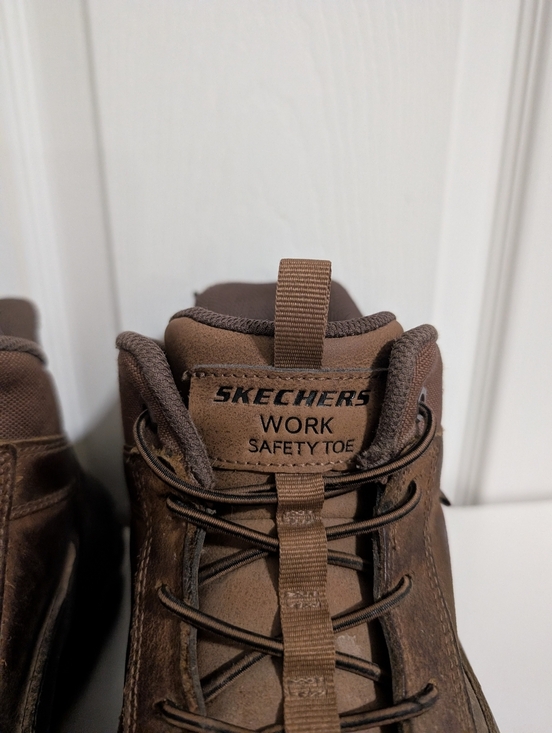 Skechers Santoro Mens Boots Slip-ins Brown Safety Toe Work Shoes 200459 Size 11 main image 12